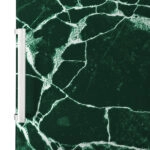Αυτοκόλλητο ψυγείου GREEN AND WHITE MARBLE