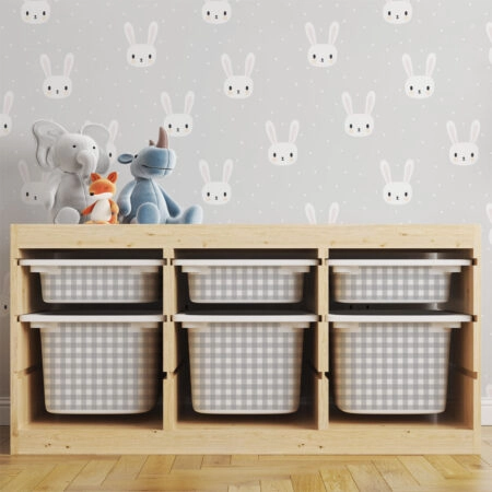 Αυτοκόλλητα για Κουτιά Αποθήκευσης Trofast GREY SQUARES