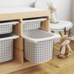 Αυτοκόλλητα για Κουτιά Αποθήκευσης Trofast GREY SQUARES