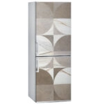 Αυτοκόλλητο ψυγείου MARBLE BEIGE CIRCLES GEOMETRICAL