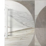 Αυτοκόλλητο ψυγείου MARBLE BEIGE CIRCLES GEOMETRICAL