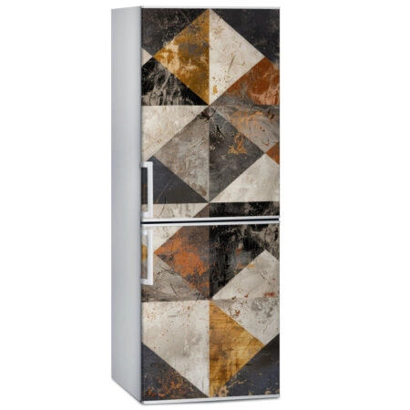 Αυτοκόλλητο ψυγείου MARBLE BROWN GEOMETRICAL