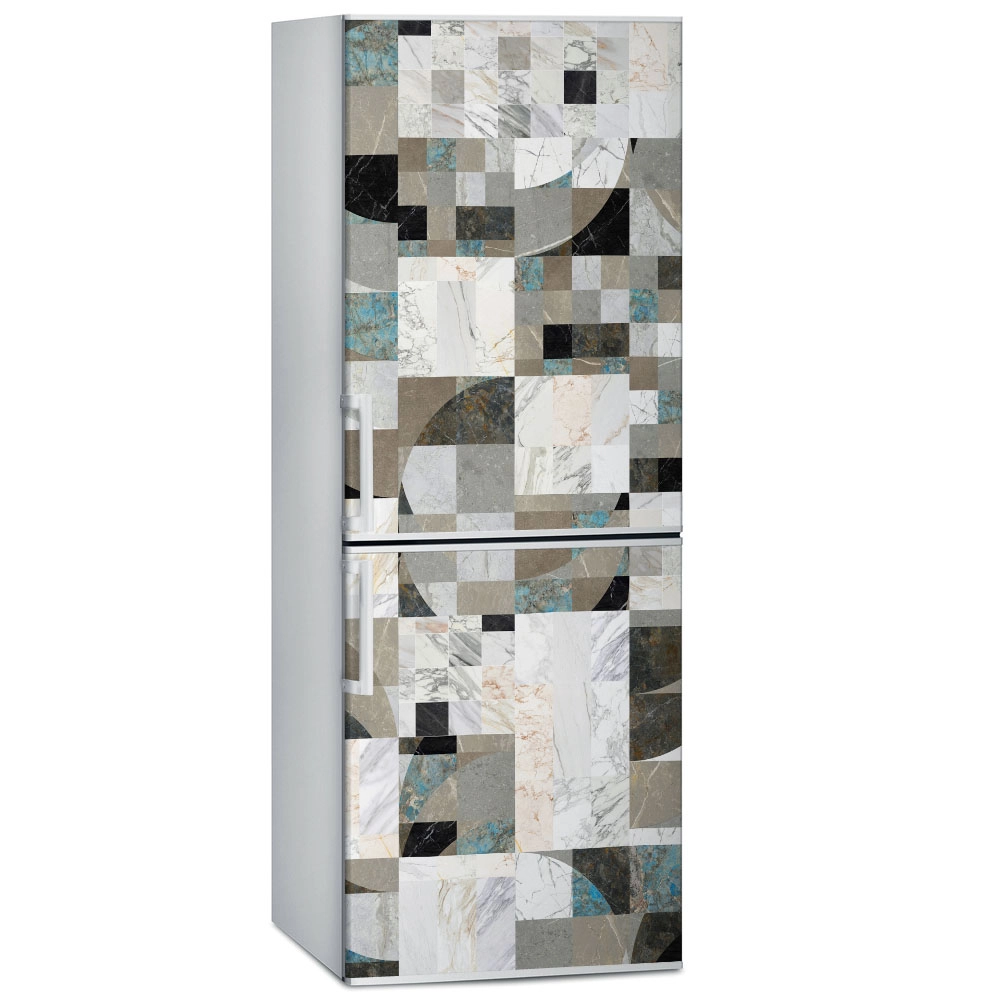Αυτοκόλλητο ψυγείου MARBLE TILES GEOMETRICAL