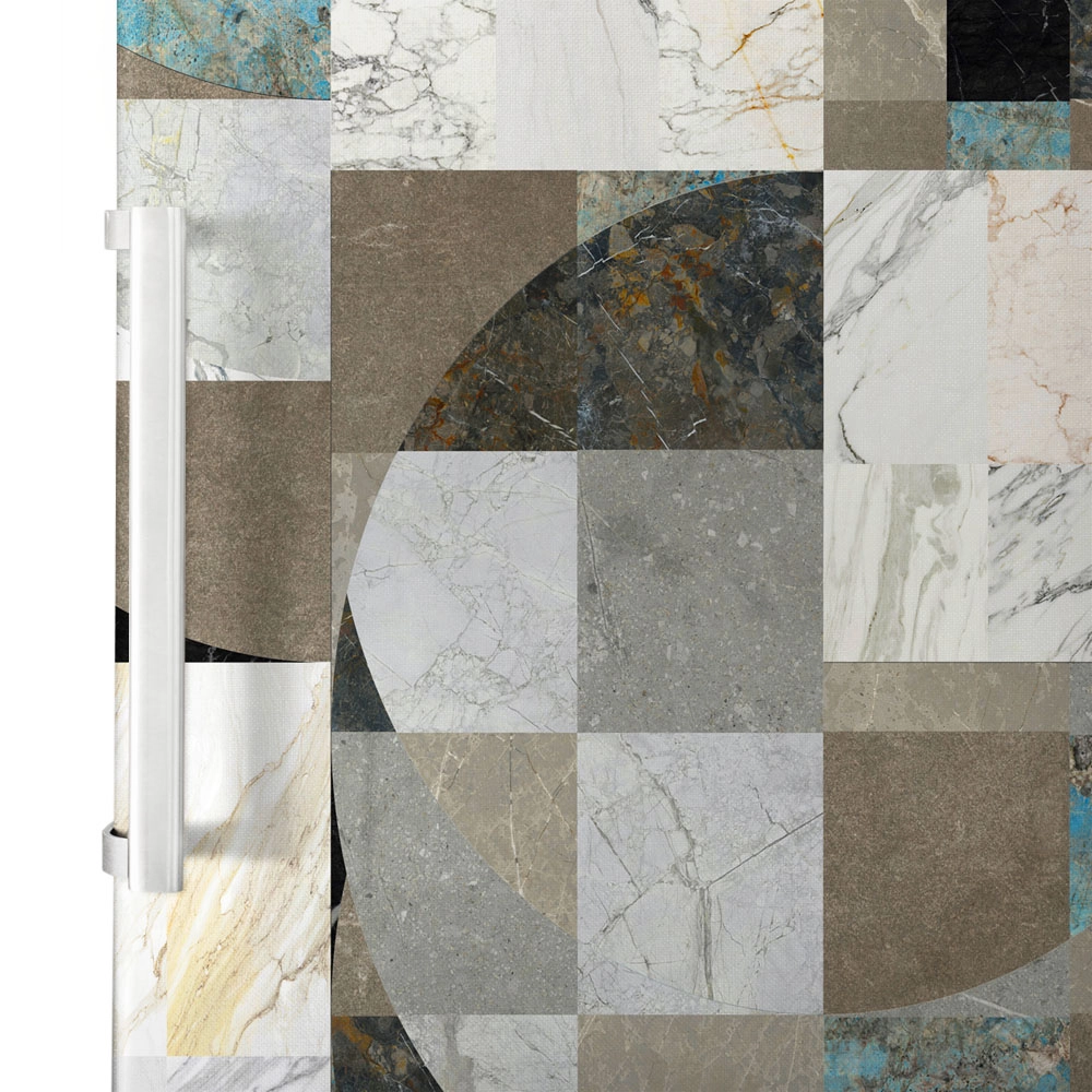 Αυτοκόλλητο ψυγείου MARBLE TILES GEOMETRICAL