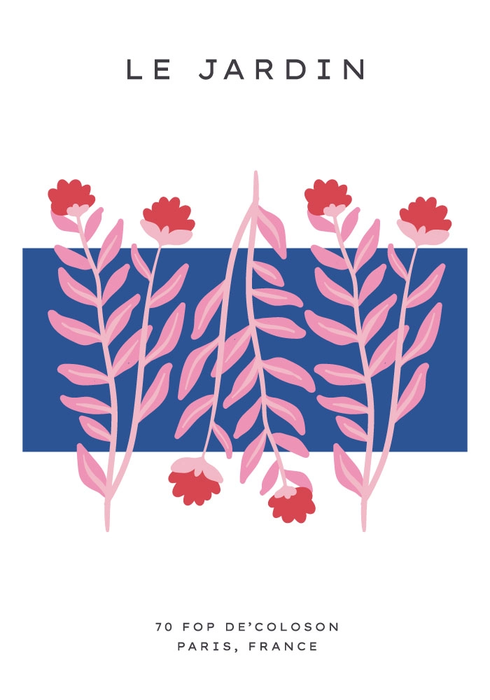 Πόστερ MATISSE STYLE BOTANICAL LE JARDIN FRANCE 2