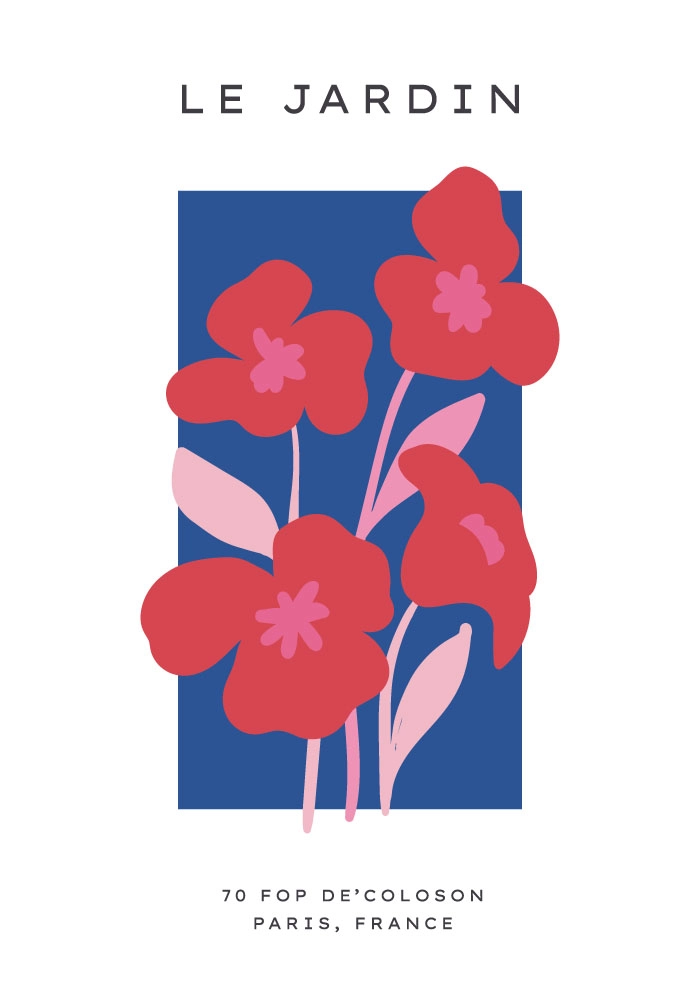 Πόστερ MATISSE STYLE BOTANICAL LE JARDIN FRANCE