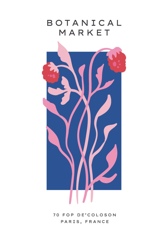 Πόστερ MATISSE STYLE BOTANICAL MARKET FRANCE