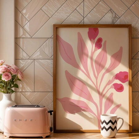 Πόστερ MATISSE STYLE BOTANICAL PINK FLOWERS