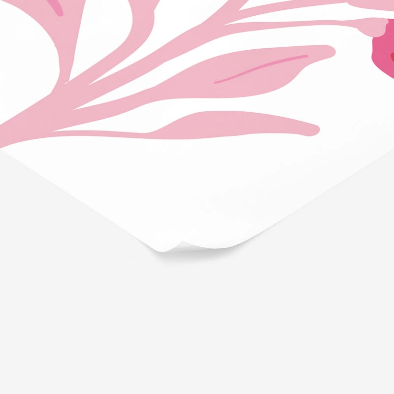 Πόστερ MATISSE STYLE BOTANICAL PINK FLOWERS