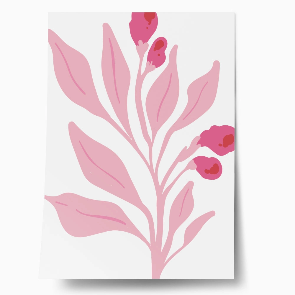 Πόστερ MATISSE STYLE BOTANICAL PINK FLOWERS