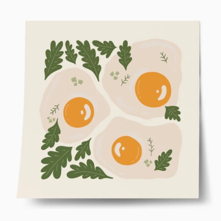 Πόστερ MATISSE STYLE FRIED EGGS - Food & Drink Sticky 1