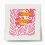 Πόστερ MATISSE STYLE TROPICAL ORANGE AND PINK FLOWERS