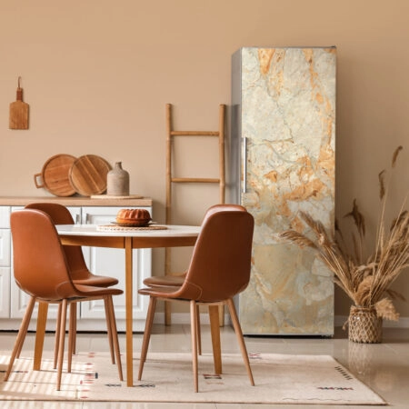 Αυτοκόλλητο ψυγείου ORANGE AND BEIGE MARBLE - Αλλα Sticky 1