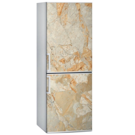 Αυτοκόλλητο ψυγείου ORANGE AND BEIGE MARBLE