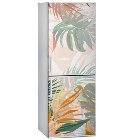Αυτοκόλλητο ψυγείου PASTEL TROPICAL LEAVES