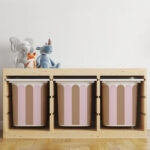 Αυτοκόλλητα για Κουτιά Αποθήκευσης Trofast PINK AND BROWN STRIPES