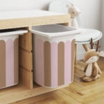 Αυτοκόλλητα για Κουτιά Αποθήκευσης Trofast PINK AND BROWN STRIPES