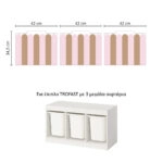 Αυτοκόλλητα για Κουτιά Αποθήκευσης Trofast PINK AND BROWN STRIPES