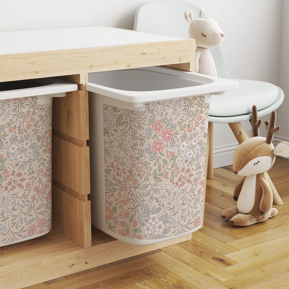 Αυτοκόλλητα για Κουτιά Αποθήκευσης Trofast PINK FLORAL