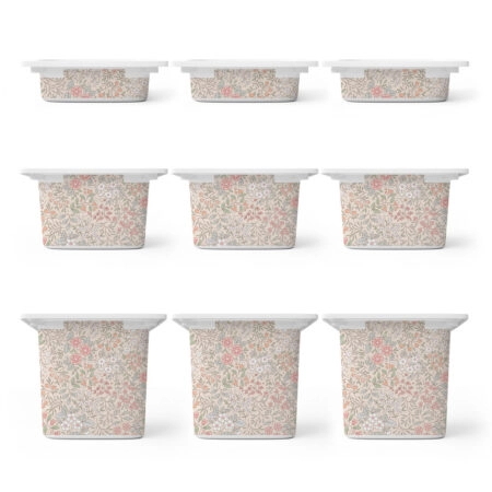 Αυτοκόλλητα για Κουτιά Αποθήκευσης Trofast PINK FLORAL - Αυτοκόλλητα για κουτιά IKEA TROFAST Sticky 1