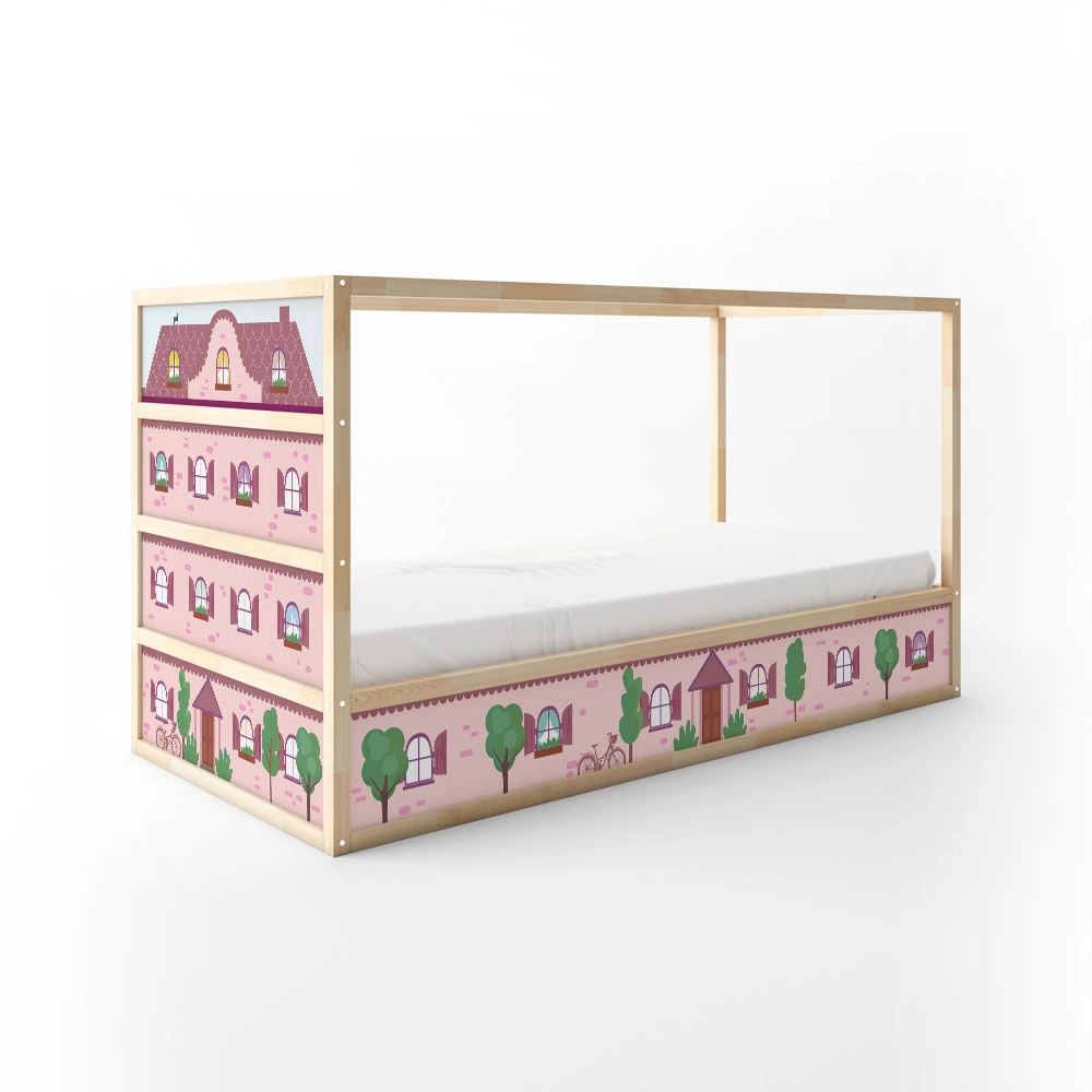 Αυτοκολλητα Επίπλων για Κρεβάτι KURA PINK HOUSE