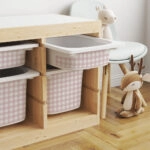 Αυτοκόλλητα για Κουτιά Αποθήκευσης Trofast PINK SQUARES