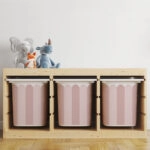 Αυτοκόλλητα για Κουτιά Αποθήκευσης Trofast PINK STRIPES