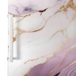 Αυτοκόλλητο ψυγείου PURPLE AND GOLD MARBLE