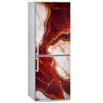 Αυτοκόλλητο ψυγείου RED AND WHITE MARBLE