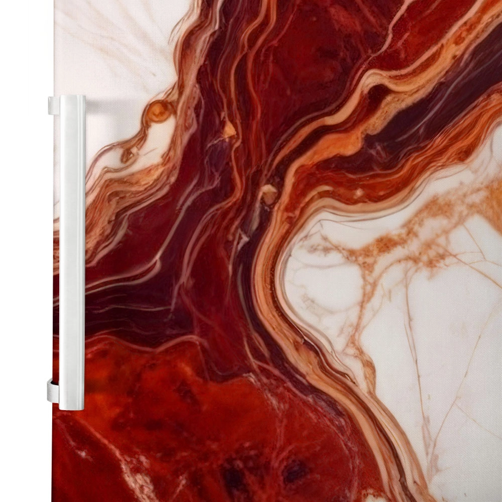 Αυτοκόλλητο ψυγείου RED AND WHITE MARBLE