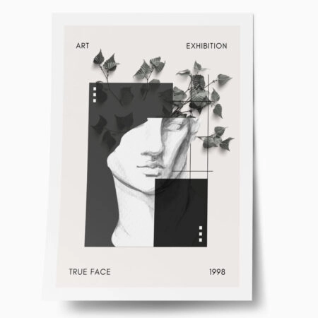 Πόστερ RETRO TRENDY ART FACE - Πορτραιτα - Φιγουρες Sticky 1