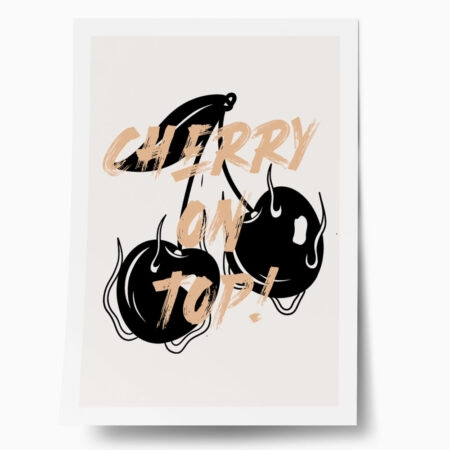 Πόστερ RETRO TRENDY CHERRY ON TOP - Food & Drink Sticky 1