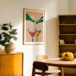 Πόστερ RETRO TRENDY COCKTAIL GLASSES