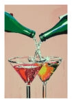 Πόστερ RETRO TRENDY COCKTAIL GLASSES