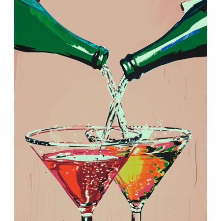 Πόστερ RETRO TRENDY COCKTAIL GLASSES - Food & Drink Sticky 3