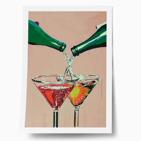 Πόστερ RETRO TRENDY COCKTAIL GLASSES - Food & Drink Sticky 1
