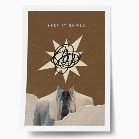 Πόστερ RETRO TRENDY KEEP IT SIMPLE - Abstract - Αφηρημένα Sticky 1