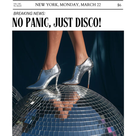 Πόστερ RETRO TRENDY NO PANIC JUST DISCO - Φρασεις - Κείμενο Sticky 3