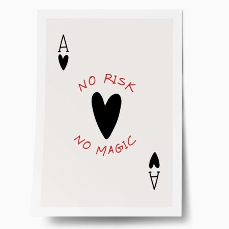 Πόστερ RETRO TRENDY NO RISK NO MAGIC - Φρασεις - Κείμενο Sticky 1