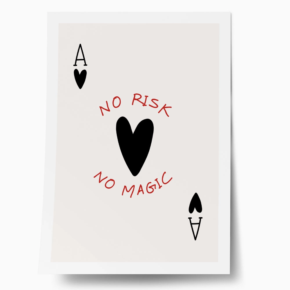Πόστερ RETRO TRENDY NO RISK NO MAGIC