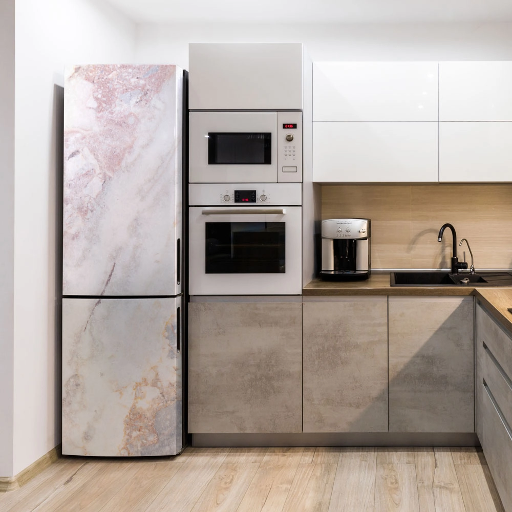 Αυτοκόλλητο ψυγείου WHITE AND PINK MARBLE