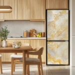 Αυτοκόλλητο ψυγείου YELLOW MARBLE
