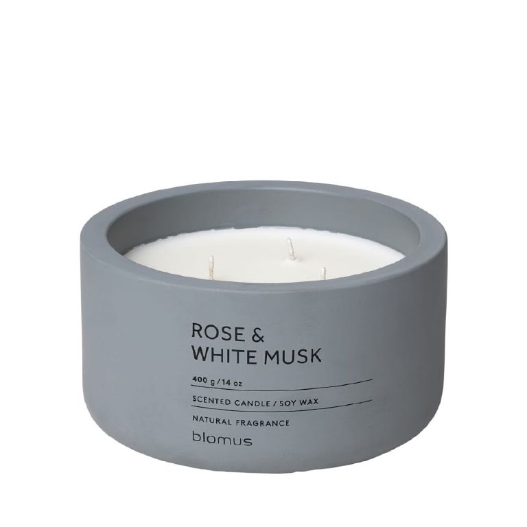 Αρωματικό Κερί Blomus από φυσική σόγια Rose & White Musk 400g