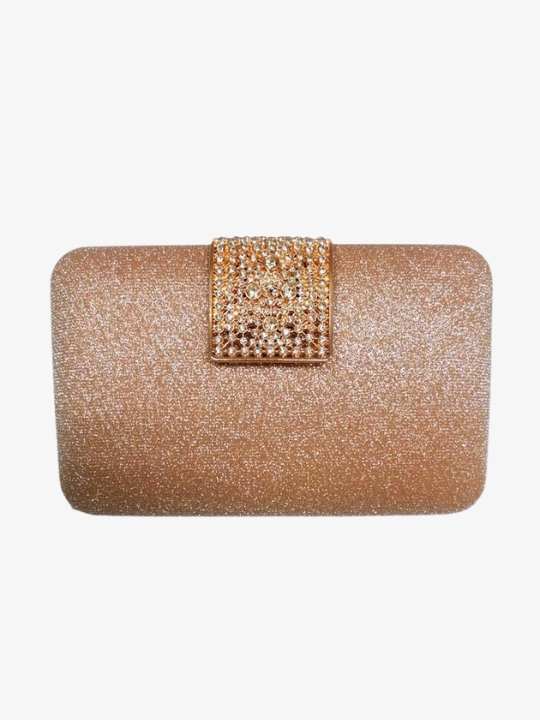 Glam τσαντάκι clutch με στράς σε χρυσό