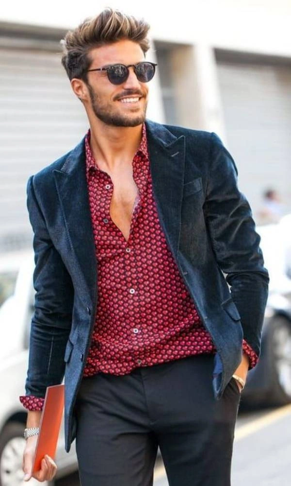 Κομψό και εκλεπτυσμένο ανδρικό velvet blazer