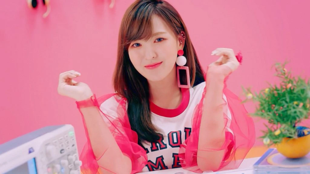 Red Velvet Wendy Marques Almeida Shirt in the Power Up MV