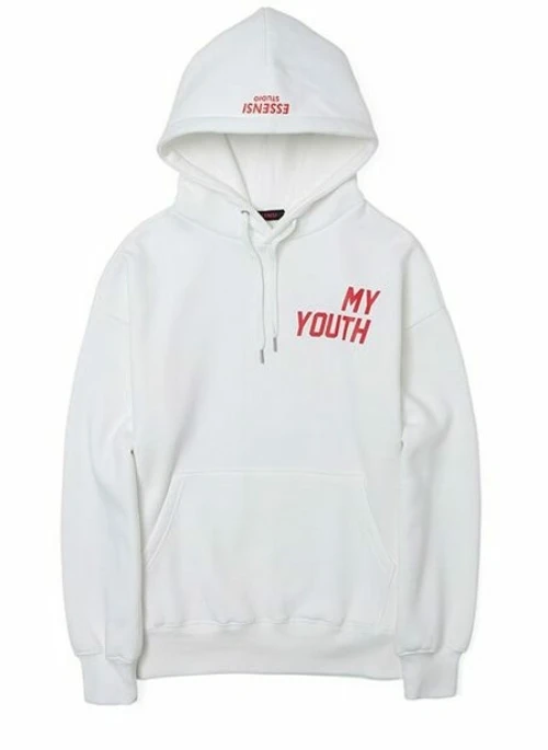 White ‘My Youth’ Hoodie | Kim Bok Joo – Weightlifting Fairy Kim Bok Joo