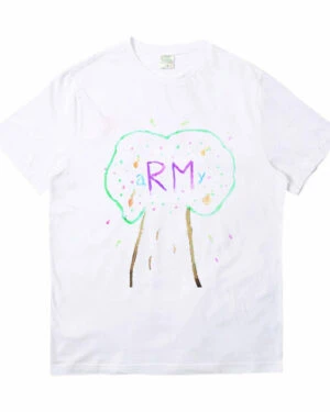 White RM Own Design Graffiti T-Shirt | RM - BTS