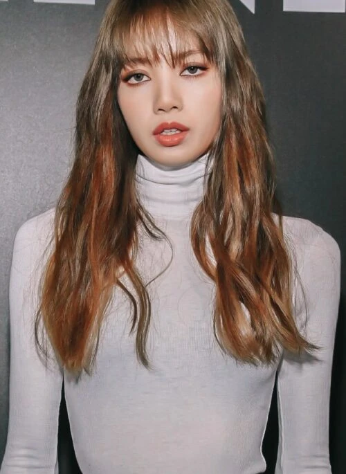 White Turtleneck Fit Long Sleeve Jumpsuit | Lisa – BlackPink