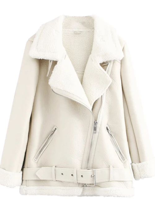 Creamy White Lambskin Motorcycle Jacket | Jo Yi Seo – Itaewon Class